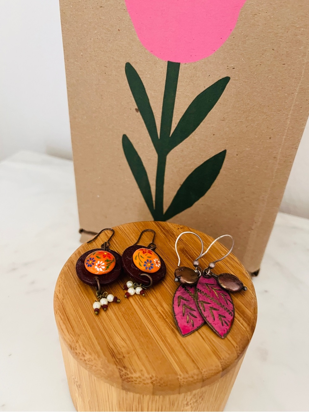 Quirky Unique & Colorful Earrings - 2 Pairs of Fun & Lightweight Earrings